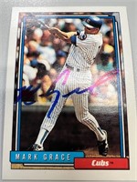 Cubs Mark Grace Signed Card with COA