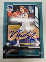 Warriors Nico Mannion Signed Card with COA