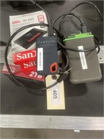 Portable hard drives and SSD cards