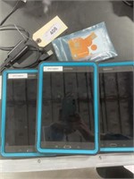 Three Samsung tablets and SD cards