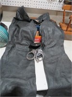 LEATHER CHAPS & HAND CUFFS WITH CASE
