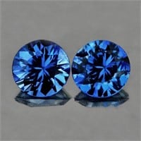 Natural Mozambique Blue Sapphire 3.80 MM Pair (Fla