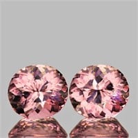 Natural Padparadscha Pink Tourmaline Pair {Flawles