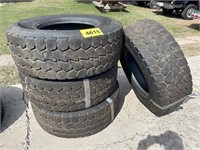 (4) 385/65R22.5 Tires