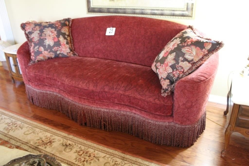 Vintage Couch with Fringe (Approximately