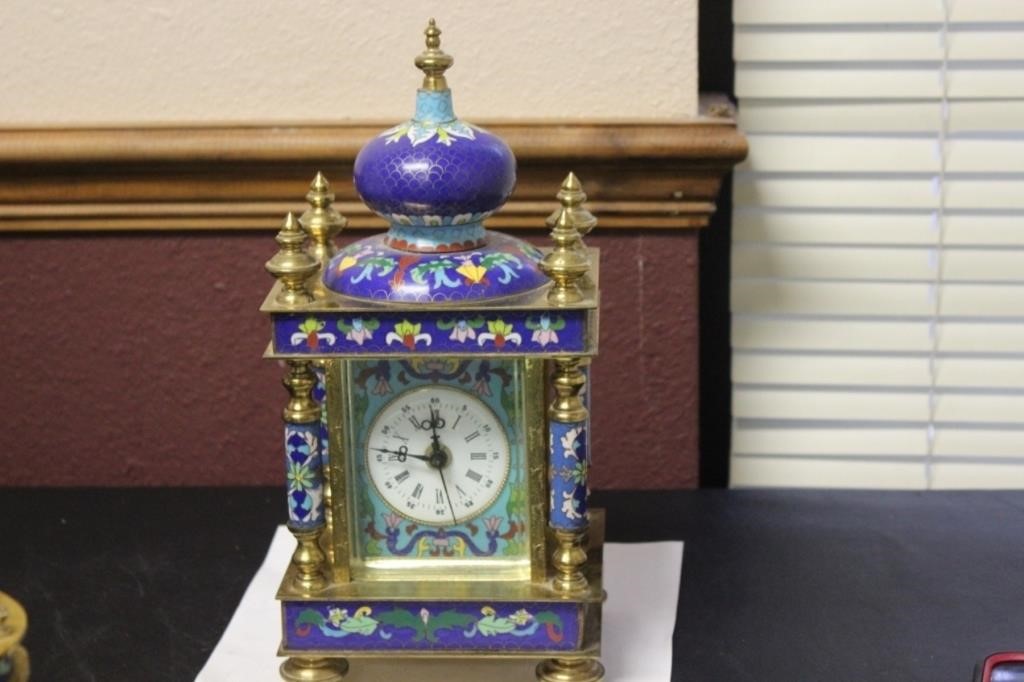 A Chinese Quartz Cloisonne Clock