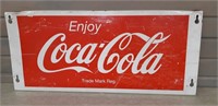Coca-Cola Rack sign, metal, 23 x 10"