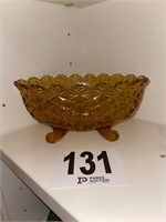 Gold Amber Glass Bowl(LR)