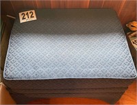 Fabric Upholstered Navy Blue Ottoman(Den)