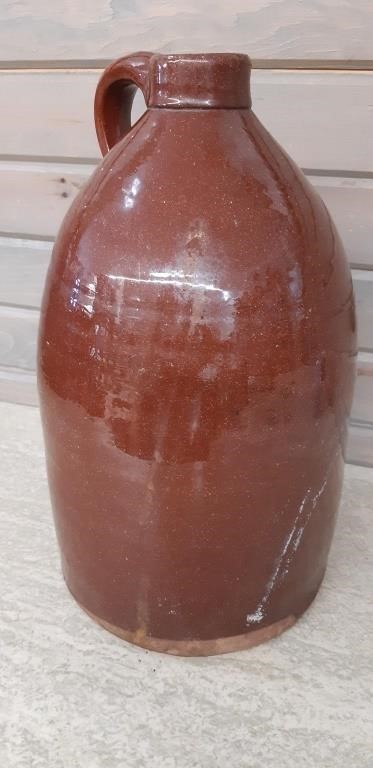 Vintage Red Clay pottery jug, small chip on lip,