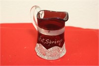 A Personalized Ruby Red Glass Creamer