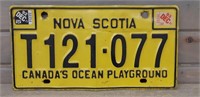 1992 Nova Scotia License Plate