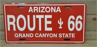 Arizona Route 66 Novelty License plate