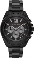 Michael Kors Brecken Quartz Black Strap Watch