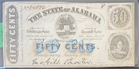 1863 Alabama $0.50 Fractional Note