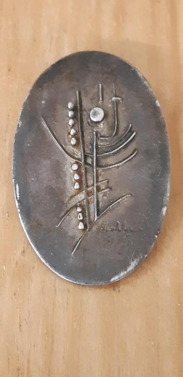 Sterling Silver Vintage Broach signed and numbered