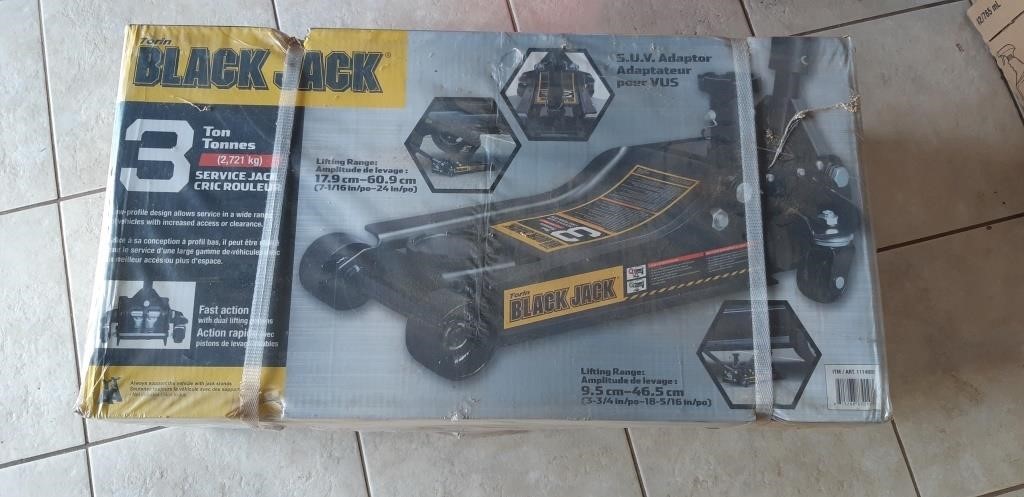 Black Jack 3 ton Jack new in box - Local pickup