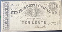 1863 North Carolina $0.10 Fractional Note