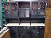 ETHAN ALLEN WALL UNIT - 3 SECTIONS 79" TALL