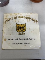 VTG 1960S SPIRIT OF GARLAND HIGH SCHOOL RECORD
