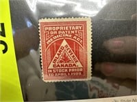 CANADA PATENT MEDICINE REVENUE STAMP SCARCE 1909