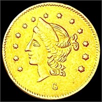 1869 Round California Gold Half Dollar CLOSELY