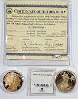 St Gaudens & Buffalo Gold coin replica's