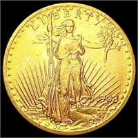 1908 $20 Gold Double Eagle CHOICE AU