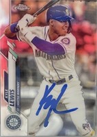 Mariners Kyle Lewis Signed Card with COA
