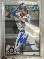 Marlins Kyle Lewis Signed Card with COA