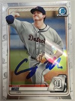 Casey Mize Signed Card with COA
