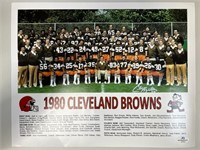 Browns Cleo Miller Signed Poster with COA