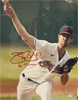 Indians Shane Bieber Signed 8x10 with COA