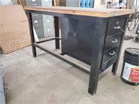 Worktable with file cabinet