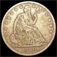 1860-O Seated Liberty Half Dollar NICELY