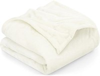 ULN-Utopia Bedding Fleece Blanket - 90x66 Ivory