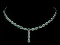 Natural Unheated Colombian Emerald Necklace