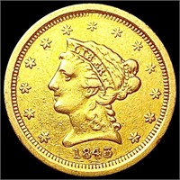 1843-O $2.50 Gold Quarter Eagle CLOSELY