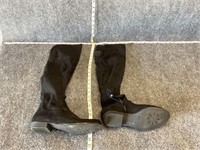 Isaac Mizrahi Womens Black Thigh High Boots 8