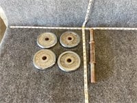 3 LB Weight Plates with Bar