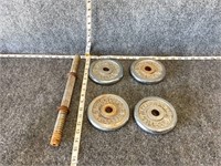 3 LB Weight Plates with Bar