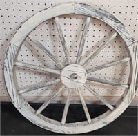 Antique Wooden Wagon wheel been distressed