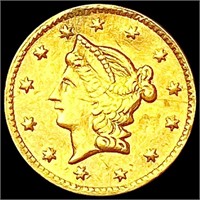 1853 Round California Gold Half Dollar CLOSELY