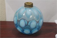 A Victorian Blue Glass Bulb