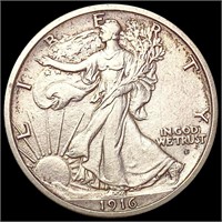 1916-D Walking Liberty Half Dollar NEARLY