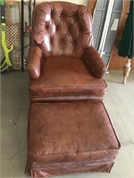Leather? Chair and Ottoman