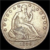 1859-S Seated Liberty Half Dollar LIGHTLY