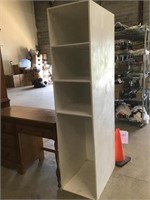 Painted Wood Storage Shelf