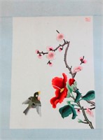 Chinese / Asian Silk Embroidery on Paper