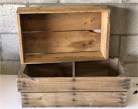 Two Vintage Wooden Crates